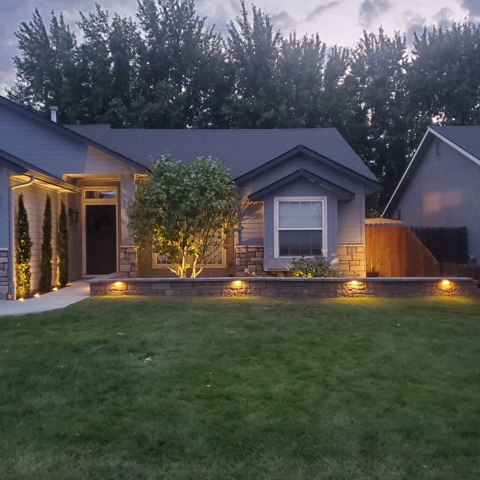 Gallery photos for Landscape Lighting, Belgard Wall and Planting Upgrade Done Right: Image #1