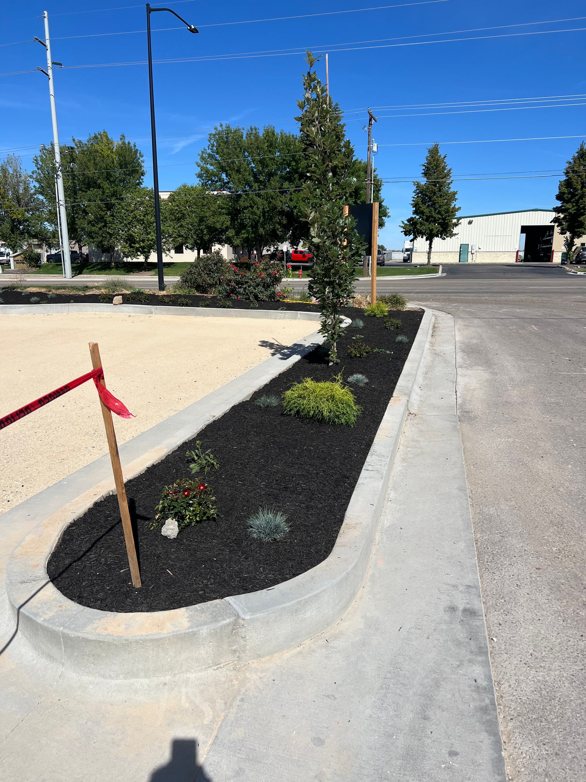 Landscape and Irrigation Installation at Integrity Auto Glass in Meridian