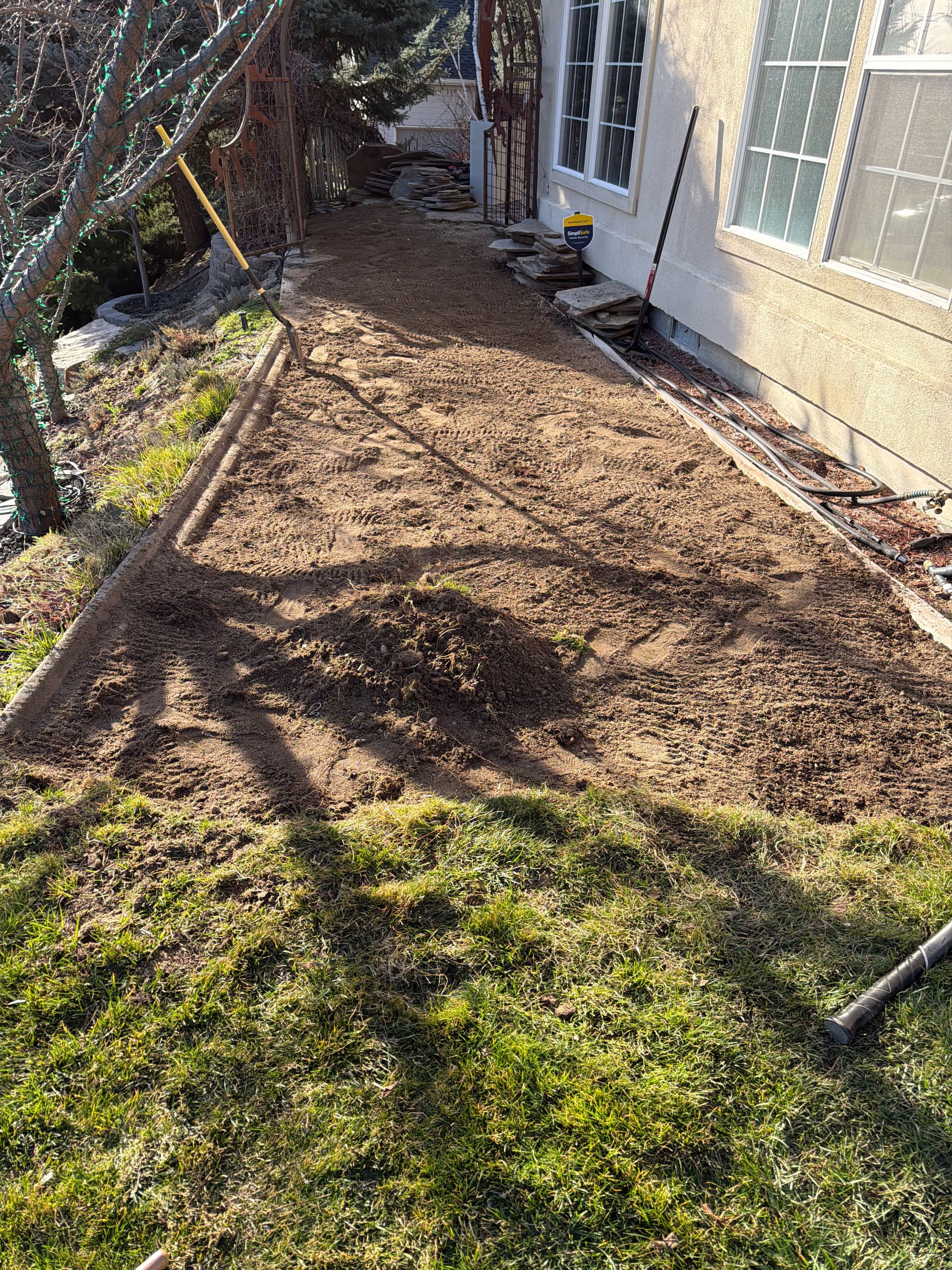 Gallery photos for Transforming a Grassy Path with Stone Elegance: Image #1